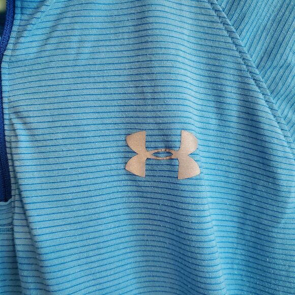 Under Armour HeatGear Run Quarter Zip Long Sleeve Pullover XL Light Blue - Picture 8 of 15